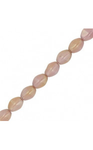 Czech Pinch beads 5x3mm Chalk white red luster 03000/14495